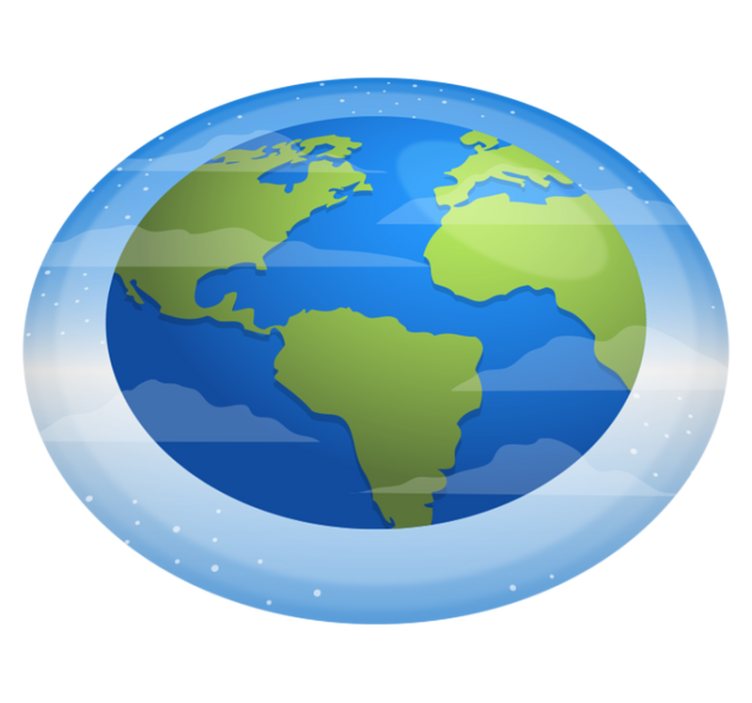 καταπληκτικό κυκλικό χαλί βινυλίου του πλανήτη - TenStickers