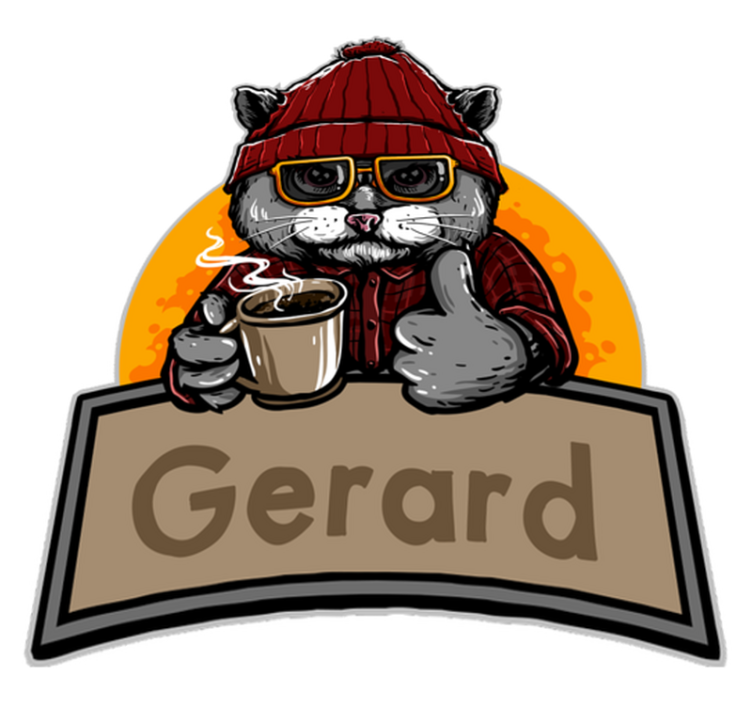 Vintage βινυλίου κουβέρτα προσωποποιημένη γάτα - TenStickers