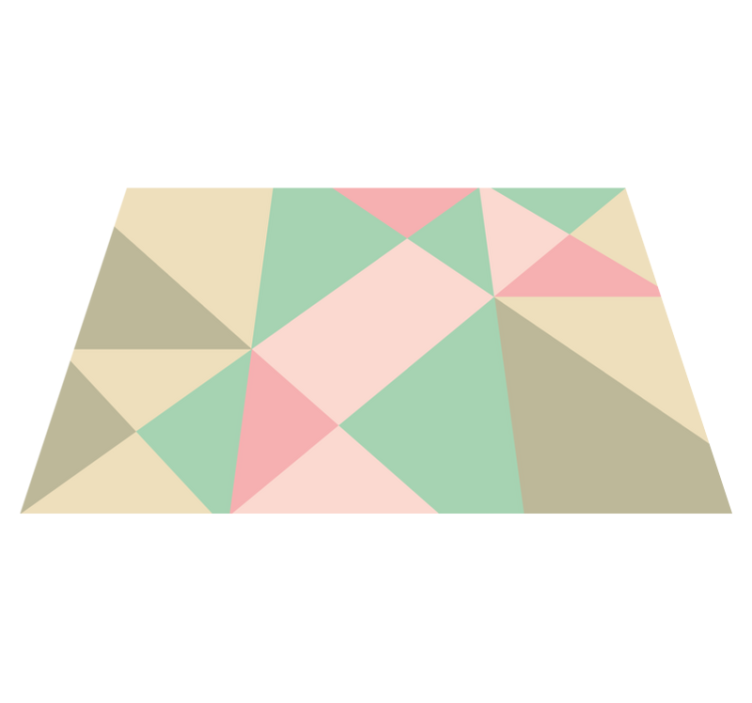 υπέροχα απαλά χρώματα γεωμετρικά χαλί βινυλίου - TenStickers