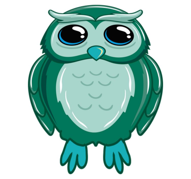 Παιδικό χαλί δαπέδου με εικονογράφηση κουκουβάγιας - TenStickers