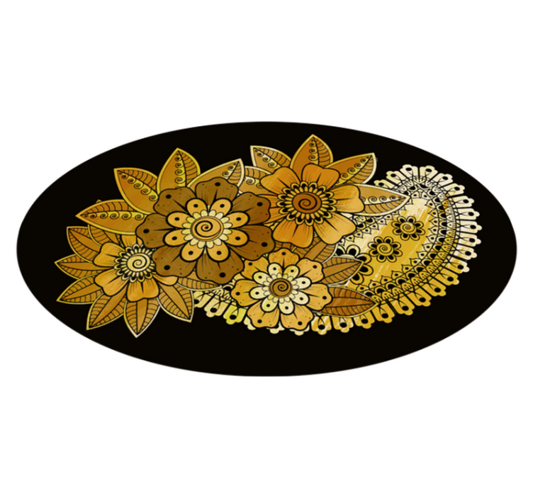 Paisley ινδικό στιλ χαλί σαλόνι βινυλίου - TenStickers