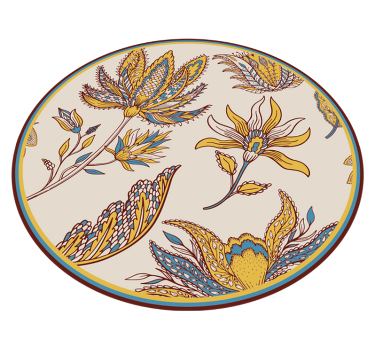 Paisley σετ λουλουδιών κουβέρτα βινυλίου - TenStickers