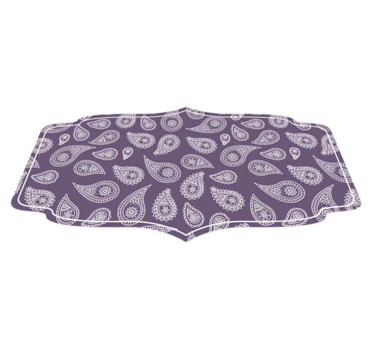 ρετρό χαλί υπνοδωματίου paisley βινυλίου - TenStickers