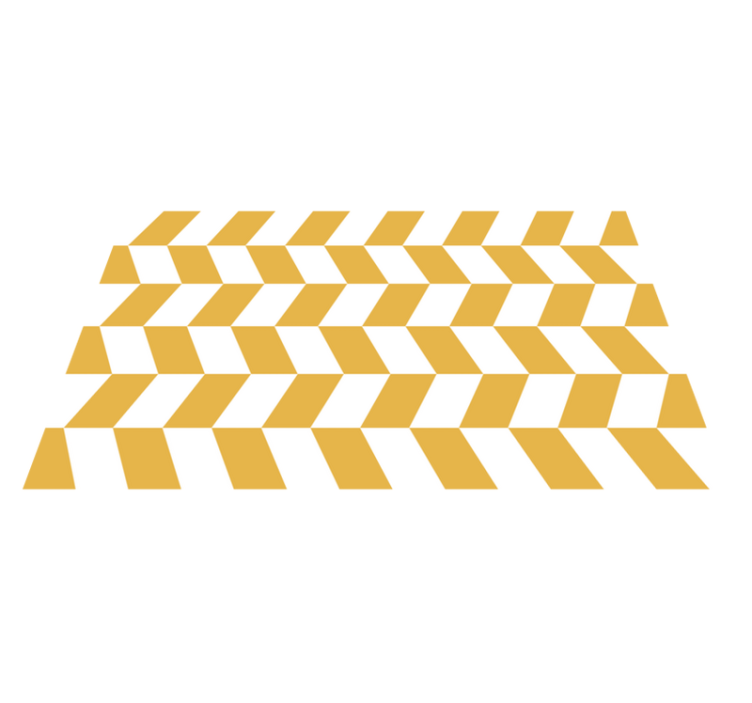 γεωμετρικά άσπρα και κίτρινα σχήματα χαλιά βινυλίου - TenStickers