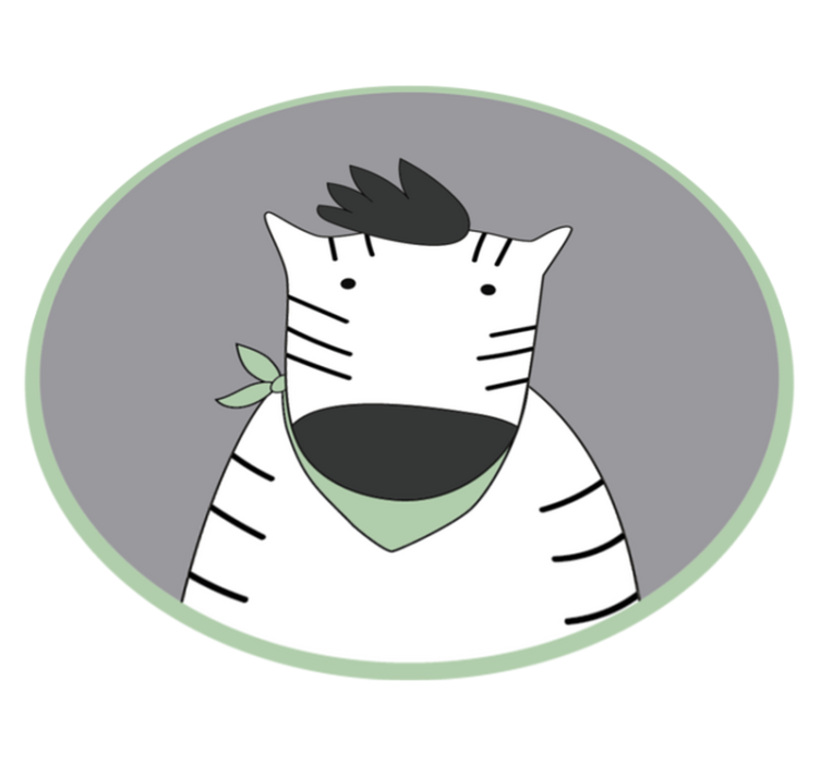 βινυλίου χαλί ζέβρα για παιδικά χαλιά ζώων - TenStickers