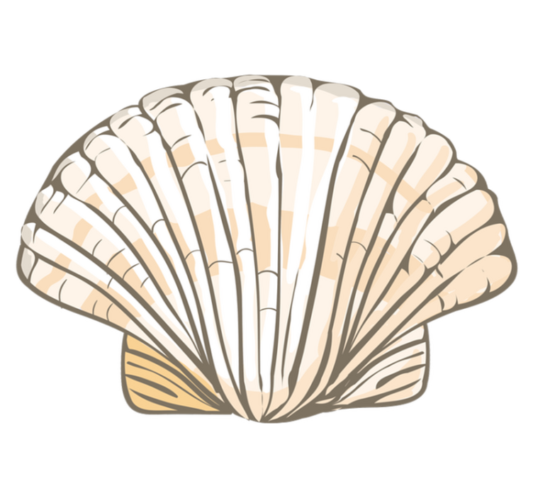 μεγάλο χαλί από βινύλιο σε σχήμα κοχυλιού - TenStickers