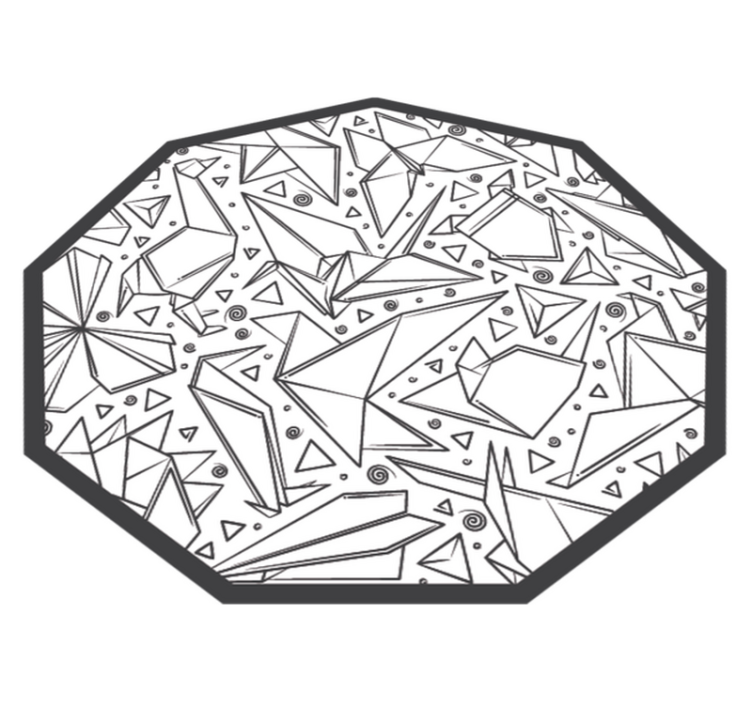 Origami σχήμα μοντέρνο χαλί βινυλίου - TenStickers