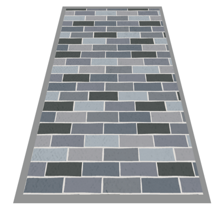 γκρι τούβλα πλακάκια βινυλίου κουβέρτα - TenStickers