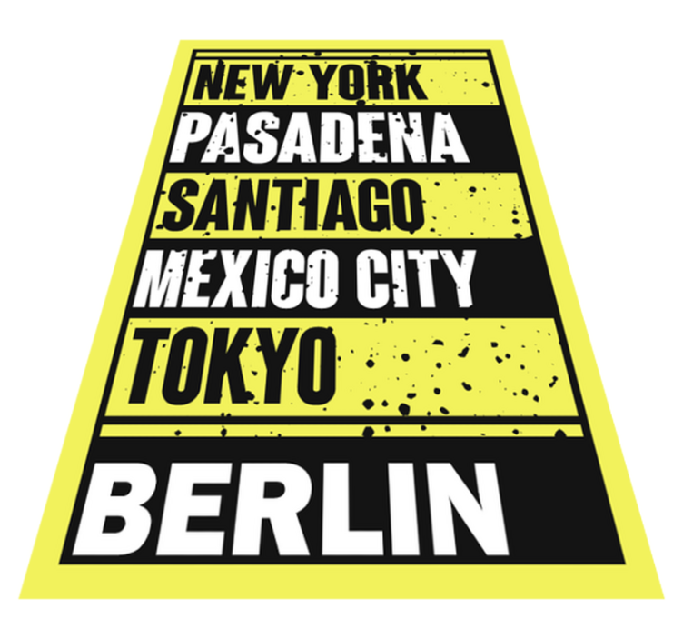 ονόματα πόλεων προσαρμοσμένο χαλί βινυλίου - TenStickers