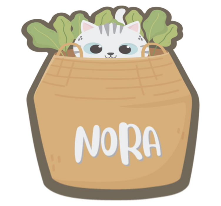 Βινυλιακό χαλί με όνομα εξατομικευμένο αιλουροειδές - TenStickers