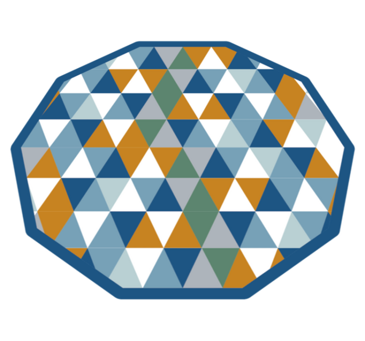 Pvc χαλιά πολύχρωμα τρίγωνα χαλιά βινυλίου - TenStickers