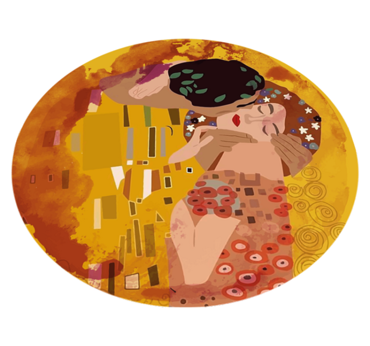 Klimt's kiss vintage βινύλιο χαλί - TenStickers