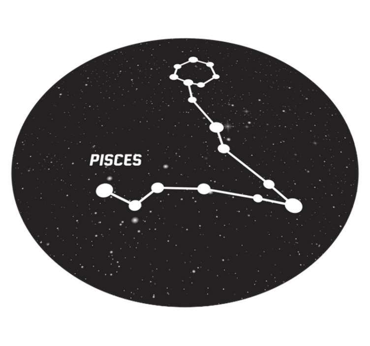 Zodiac sign pisces μοντέρνο χαλί βινυλίου - TenStickers
