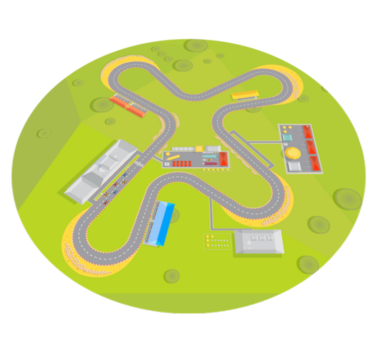 Δρόμος χάρτης παιδικό xαλί παιχνιδιάρικο κομμάτι - TenStickers