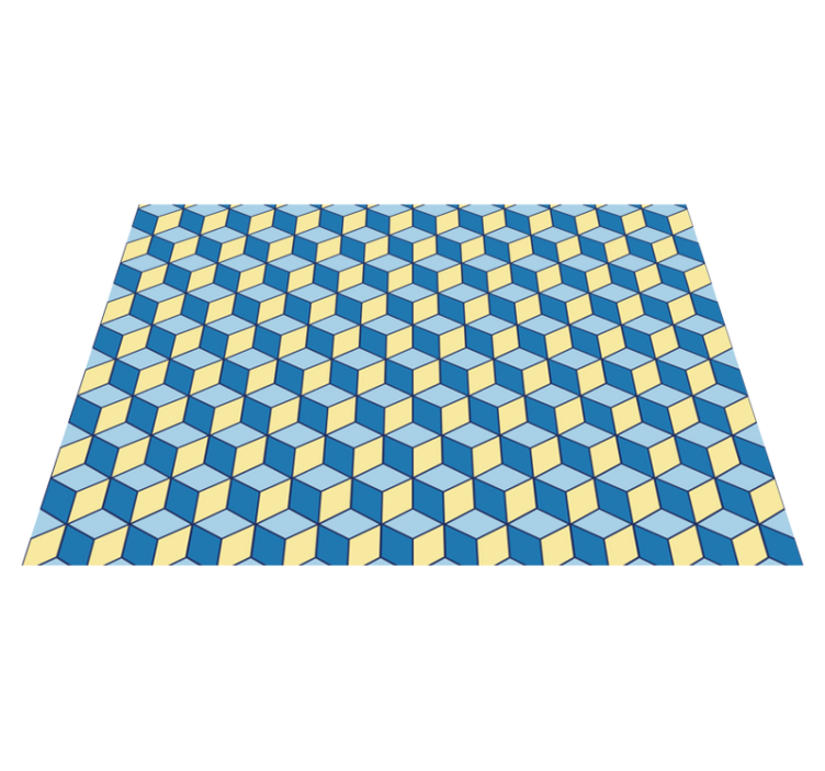 κουβέρτα βινυλίου κουζίνα 3d γεωμετρικά χαλιά εφέ - TenStickers