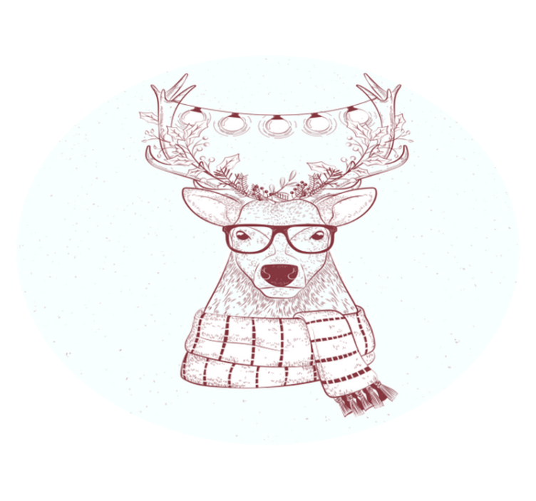 χαλί χριστουγεννιάτικων δέντρων ταράνδων - TenStickers