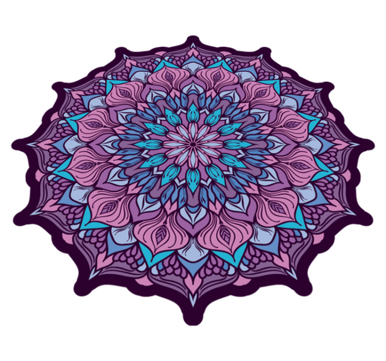 Boho mandala μοτίβο μάνταλα βινυλίου χαλί - TenStickers