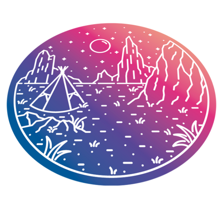 χαλί φύσης κάμπινγκ νυχτερινή σκηνή - TenStickers