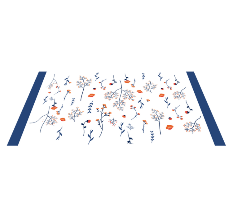 βοτανικό και παραδοσιακό στιλ χαλί βινυλίου - TenStickers