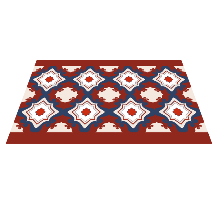 κόκκινα πλακάκια vintage ψηφιδωτά πλακάκια δαπέδου - TenStickers