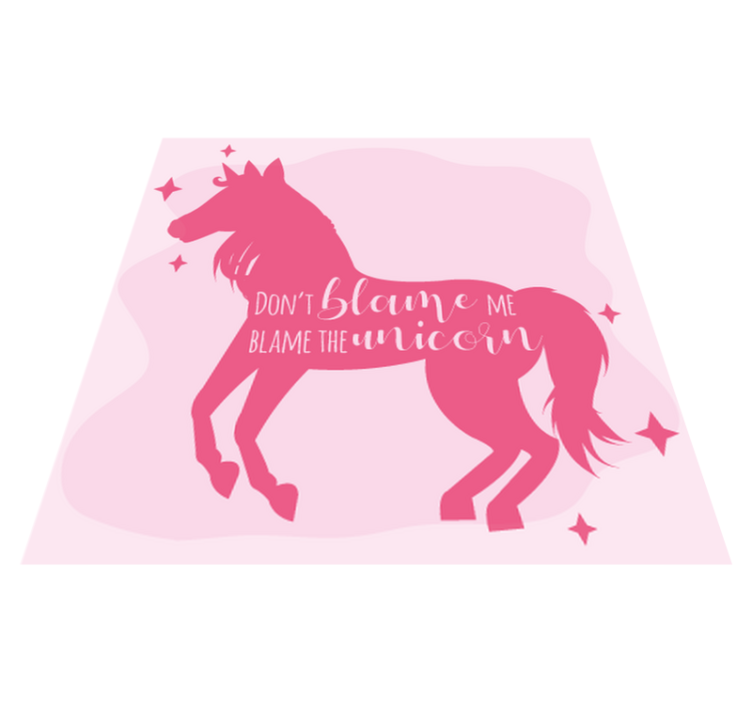 μονόκερος φόντο με χαλί ζώων κειμένου - TenStickers