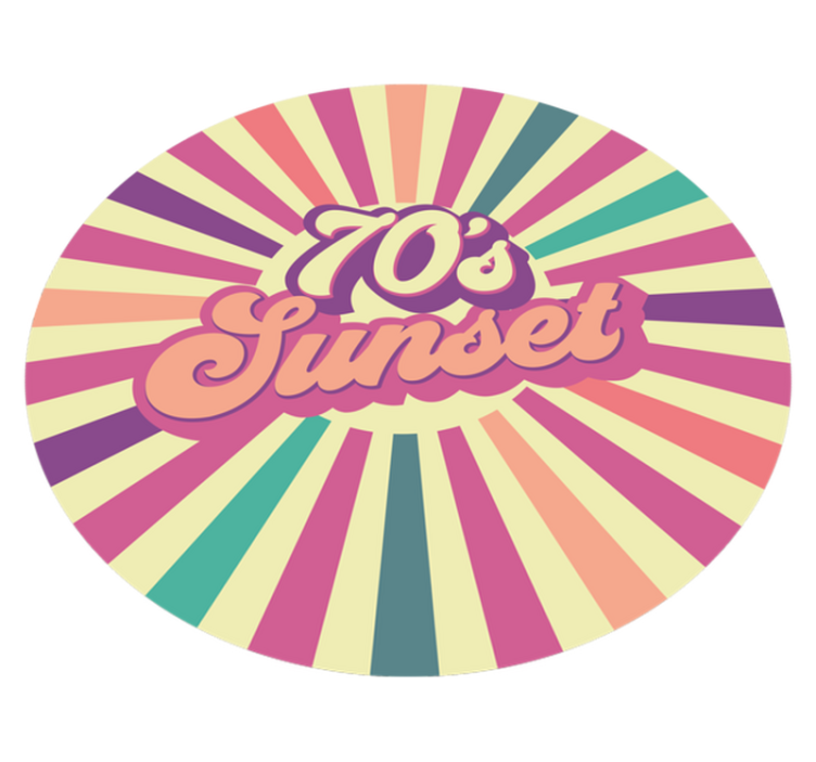 xαλιά βινυλίου με φράσεις Ηλιοβασίλεμα της δεκαετίας του '70 - TenStickers