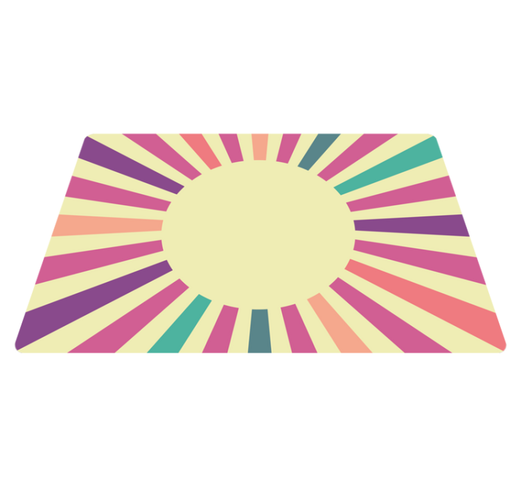 70's γεωμετρικό χαλί vintage βινυλίου - TenStickers