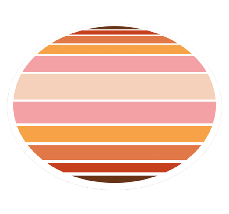 Γεωμετρικά χαλιά από βινύλιο με κύκλο της δεκαετίας του '70 - TenStickers