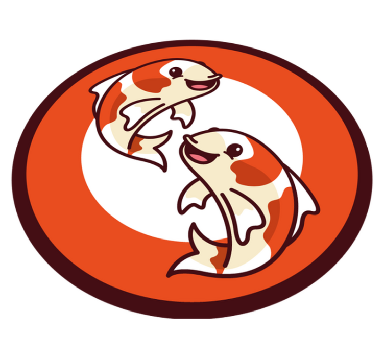 ζωικό χαλί anime koi fish - TenStickers