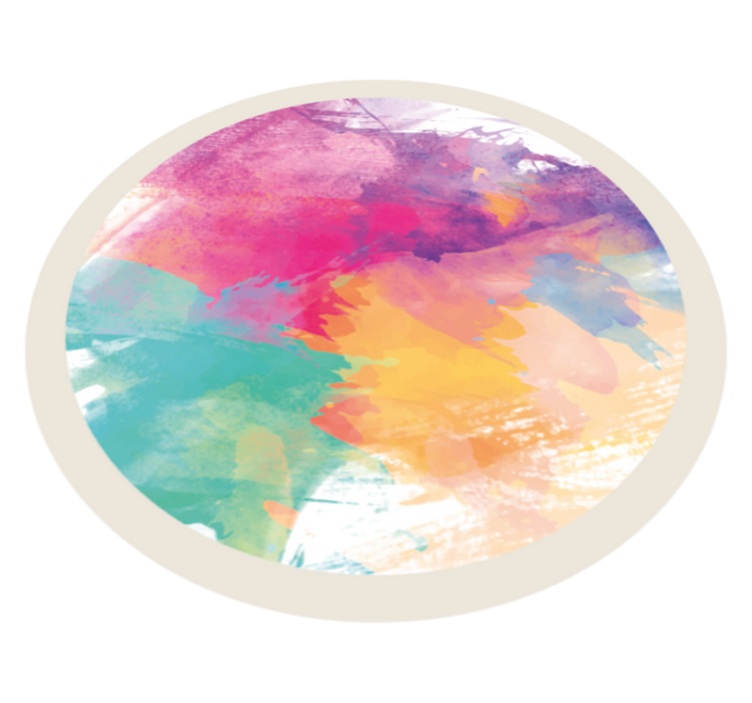 αφηρημένη πολύχρωμο σχεδιασμό μοντέρνο χαλί - TenStickers