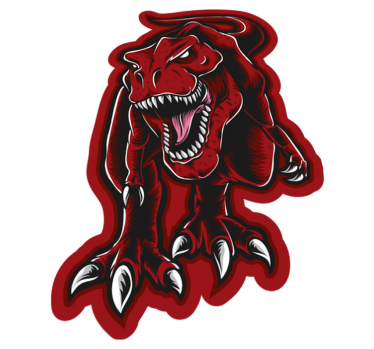 τρομακτικό χαλί προσώπου t-rex - TenStickers