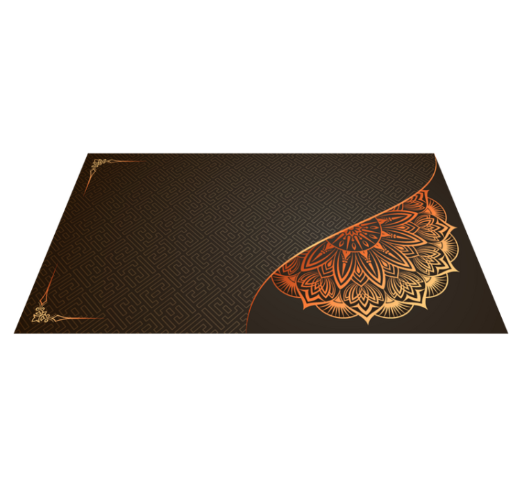 χρυσό χαλί από βινύλιο μάνταλα για γραφείο στο σπίτι - TenStickers