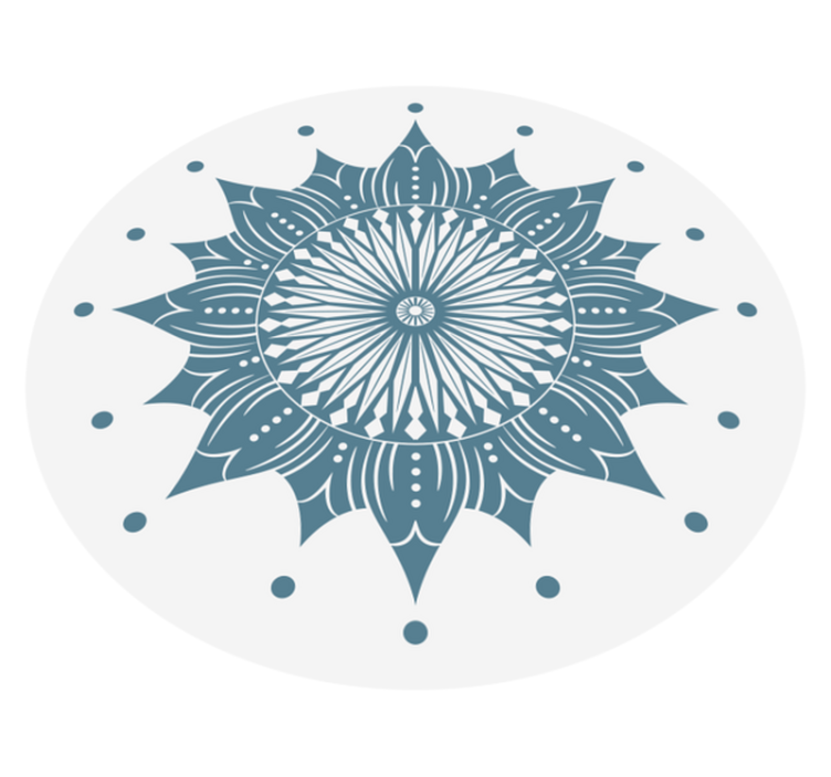 τυρκουάζ μάνταλα βινυλίου χαλί - TenStickers