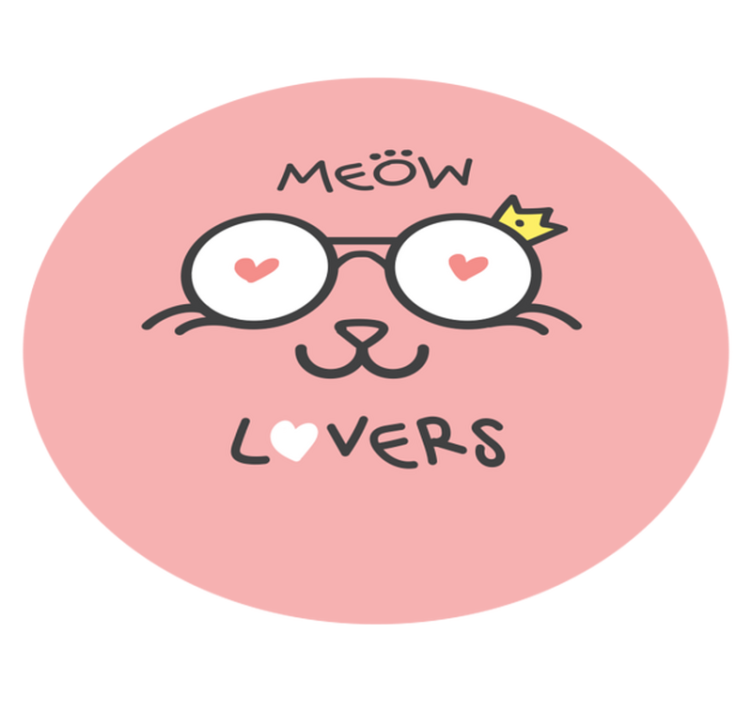 παιδικό χαλί δαπέδου Γραφικό εραστής γατών - TenStickers