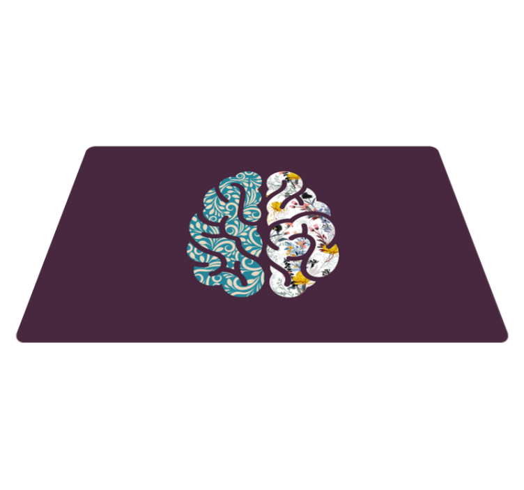 xαλί βινυλίου με λουλούδια βοτανικό yin yang - TenStickers