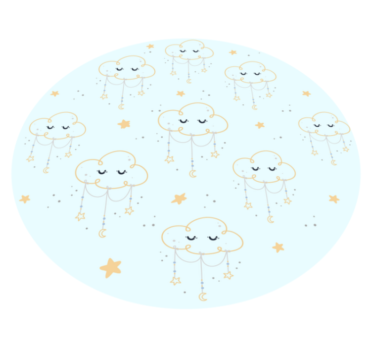 ύπνου σύννεφο μοτίβο παιδικό χαλί βινυλίου - TenStickers