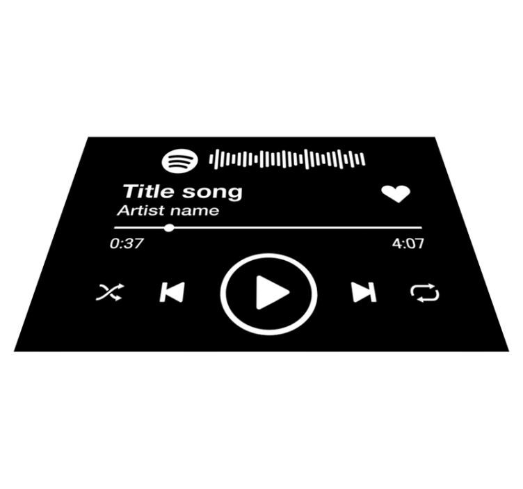 εξατομικευμένο χαλάκι κειμένου spotify - TenStickers