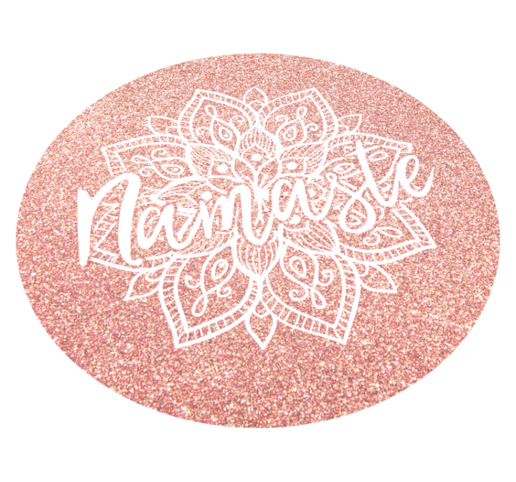 ροζ χαλί βινυλίου namaste mandala - TenStickers