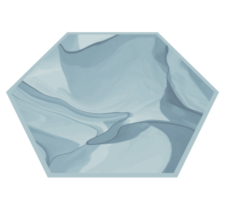 μπλε μαρμάρινο εξάγωνο σχήμα μοντέρνο χαλί - TenStickers
