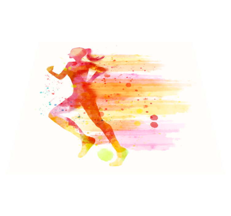 γυμναστήριο που τρέχει μοντέρνο χαλί - TenStickers