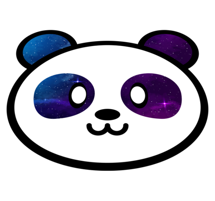 Anime γαλαξία panda ζωικό χαλί - TenStickers