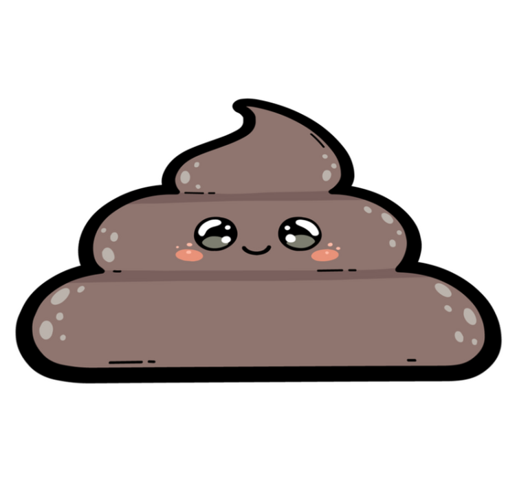 Anime poo emoji έφηβος χαλί βινυλίου - TenStickers