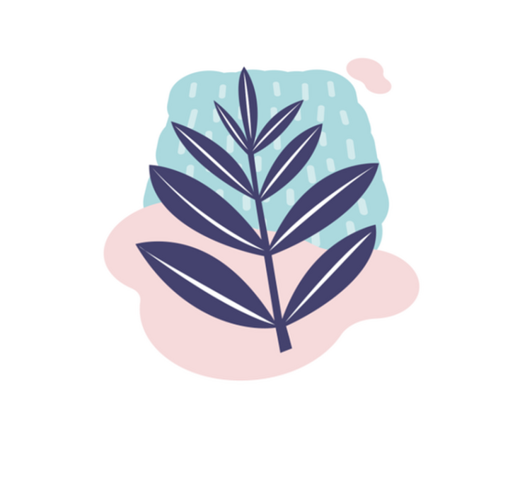 χαλί φύσης φυτό βροχής ακουαρέλας - TenStickers