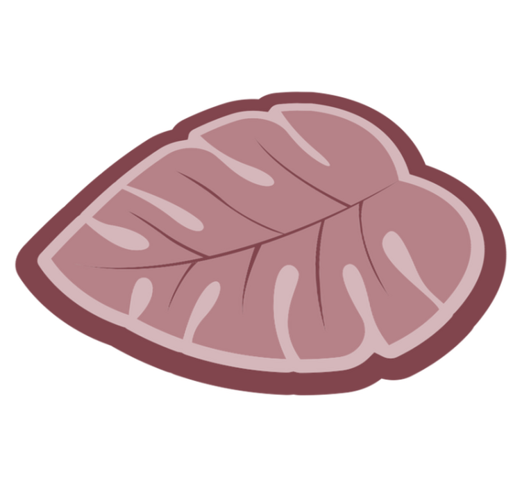 ροζ χαλί από φύλλα monstera - TenStickers