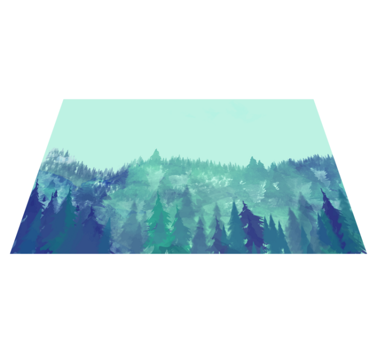 λεπτή γκρι δάσος σκανδιναβικό χαλί βινυλίου - TenStickers