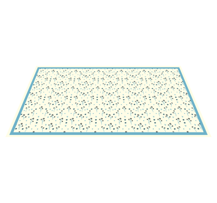 λουλουδάτο μοτίβο σκανδιναβικό χαλί βινυλίου - TenStickers