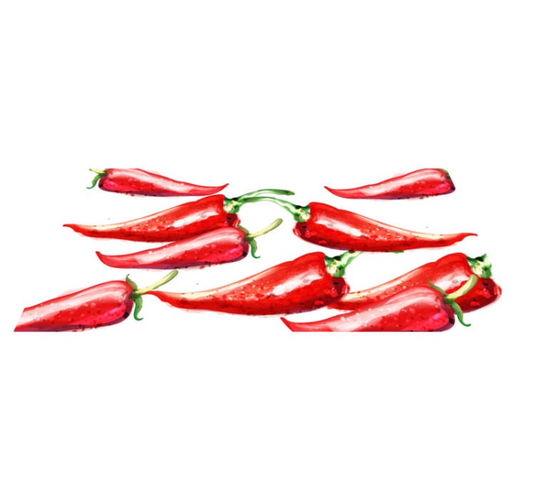 κουβέρτα βινυλίου κουζίνας με κόκκινη πιπεριά - TenStickers