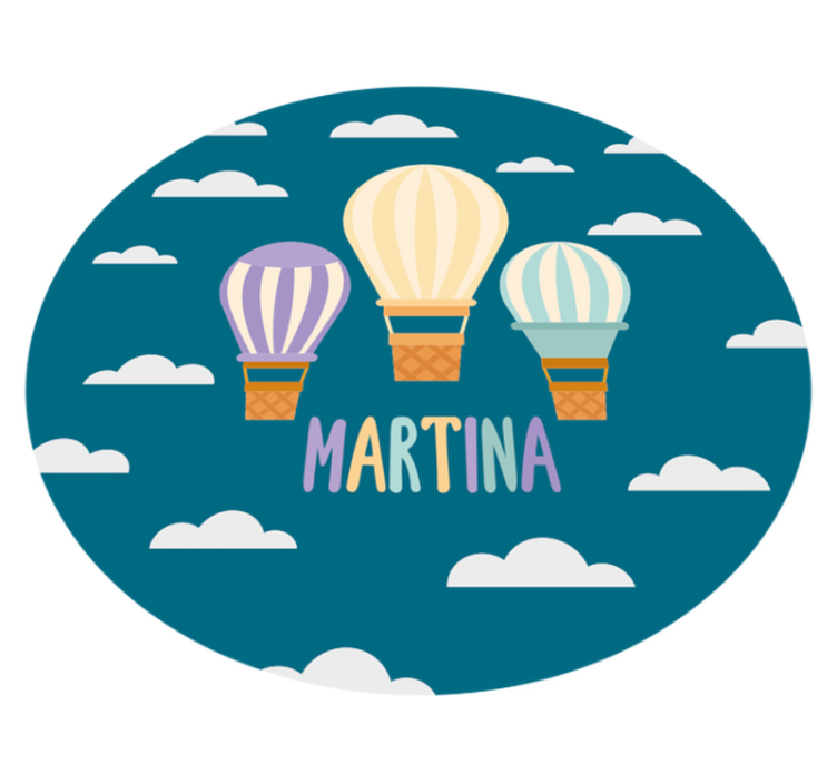 εξατομικευμένο χαλάκι με μπαλόνια και σύννεφα - TenStickers