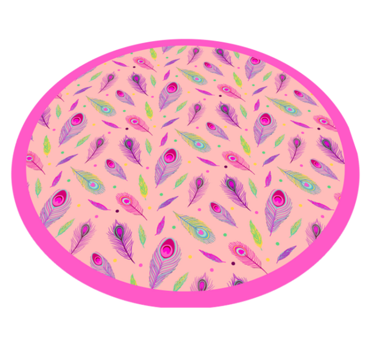 ροζ χαλί από φτερό παγωνιού - TenStickers