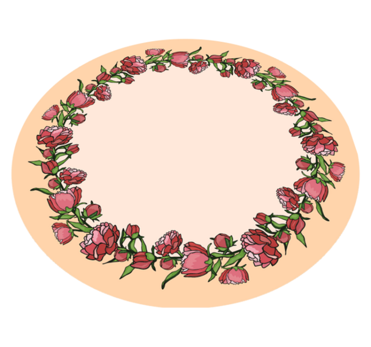 λουλουδάτο χαλί peony pink boarder - TenStickers
